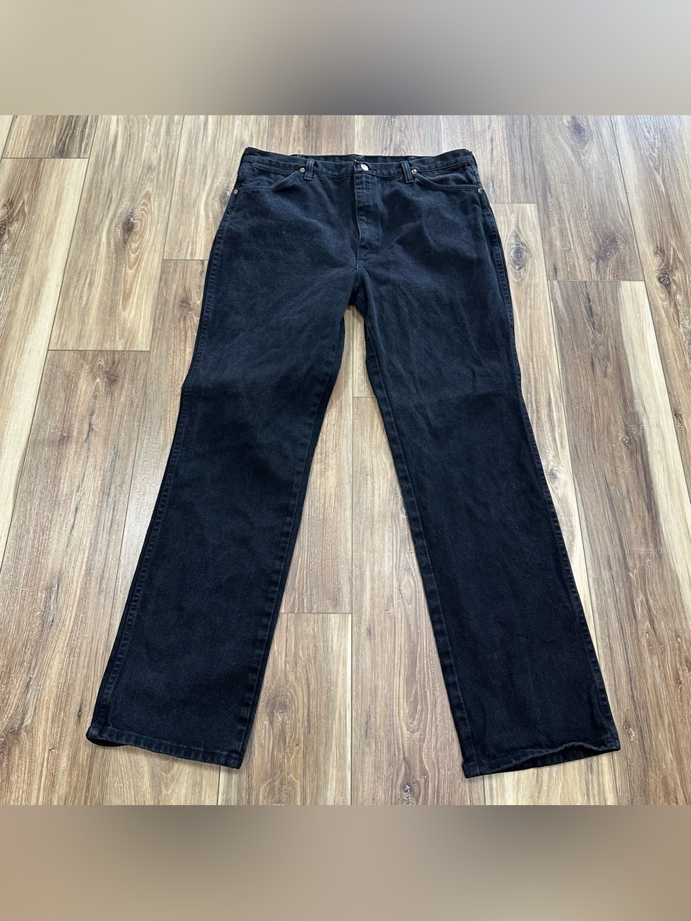 Vintage Wrangler 936WBK Slim Fit Cowboy Cut Jeans Made in USA Black, 38x34